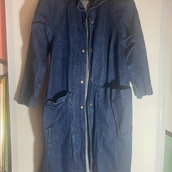 Jackets & Blazers - Vintage Blue Denim Duster